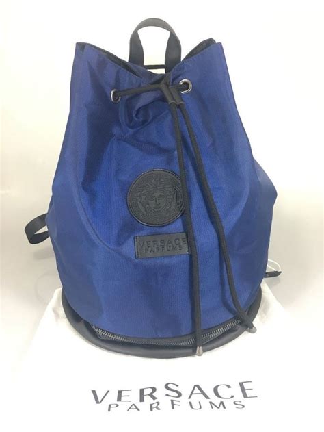 versace perfunme backpack blue